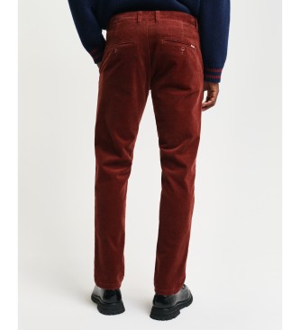 Gant Cordhose Slim Fit Chino burgundy