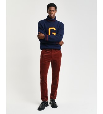 Gant Cordhose Slim Fit Chino burgundy