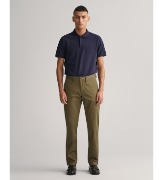Gant Slim Fit Chino trousers in green twill