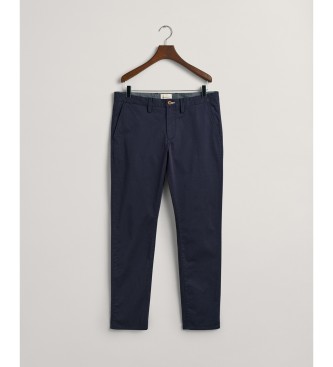 Gant Pantaloni chino in twill blu scuro dalla vestibilit slim