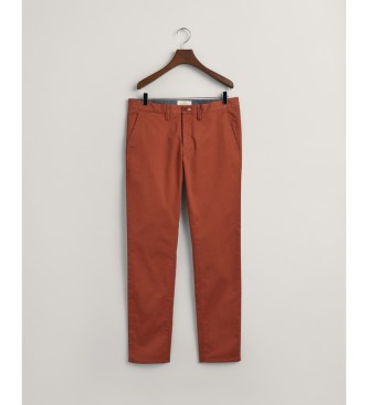 Gant Chino slim fit in twill marrone