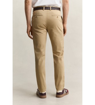Gant Pantaloni chino slim fit beige