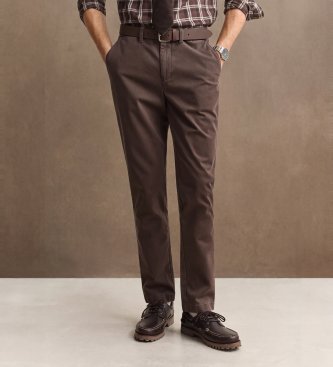 Gant Brown Slim Fit chino trousers