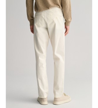 Gant Slim Fit Chino-bukser Sunfaded cremehvid