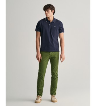 Gant Spodnie chino o kroju slim fit w kolorze wyblakłej zieleni