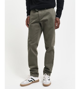 Gant Super Comfortable Slim Fit Chino Trousers green