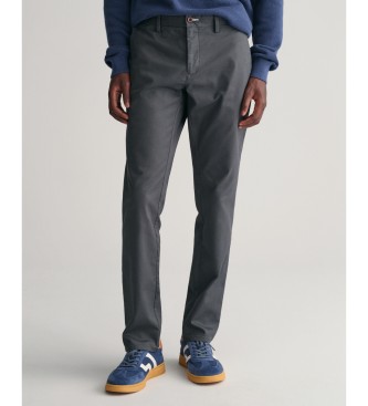 Gant Pantaln Chino Slim Fit Tech Prep gris oscuro