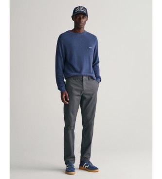 Gant Pantaloni chino slim fit Tech Prep grigio scuro