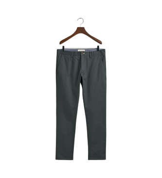 Gant Pantaln Chino Slim Fit Tech Prep gris oscuro