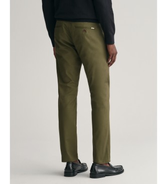 Gant Pantalones chinos Slim Fit Tech Prep verde
