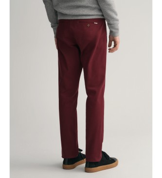 Gant Calas Chino Slim Fit Tech Prep vermelhas