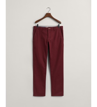 Gant Calas Chino Slim Fit Tech Prep vermelhas