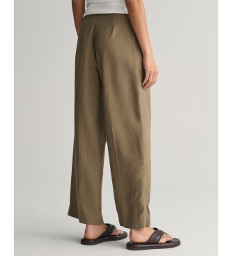Gant Relaxed Fit belted trousers brown