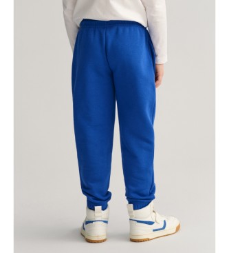 Gant Pantaloni blu per bambini con scudo a contrasto