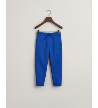 Gant Pantalones Contrast Shield Kids azul