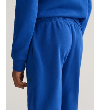 Gant Pantaloni blu per ragazzi con scudo a contrasto