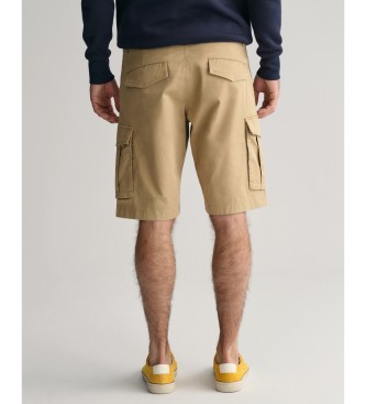 Gant Cargo-Shorts aus braunem Twill im Relaxed Fit