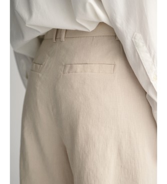 Gant Pantaln corto en lino elstico beige
