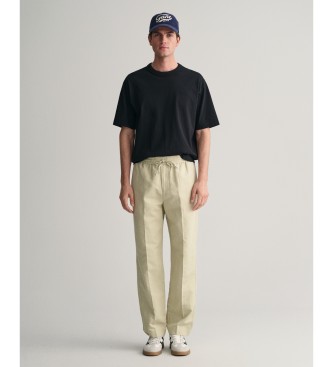 Gant Linen and cotton beige trousers