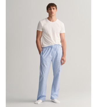 Gant Pantalon de pyjama  carreaux bleus