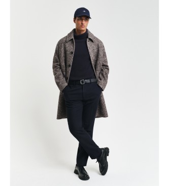 Gant Slim Fit jakkestsbukser med marinebl sildebensmnster