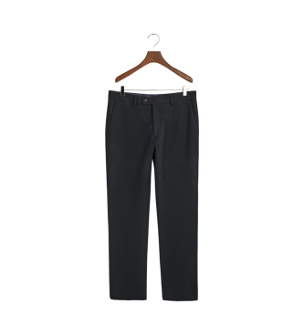 Gant Slim Fit Pantalon met Navy Visgraatmotief