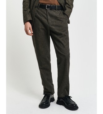 Gant Pantaloni da abito slim fit Donegal marroni