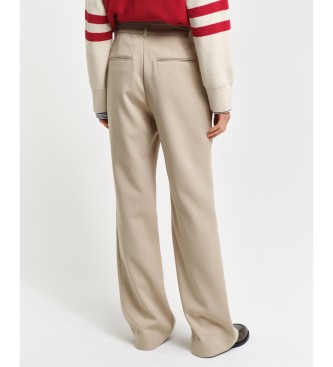 Gant Pantaln de vestir Slim Fit acampanado beige