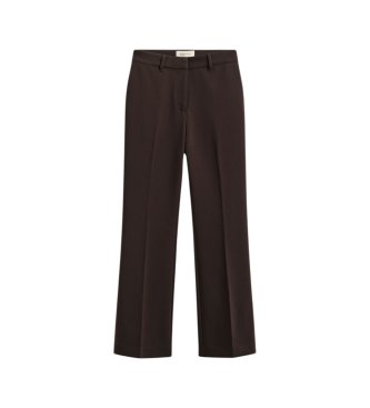 Gant Elegantne hlače Slim Fit, zvonaste, temno rjave barve