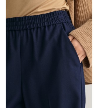 Gant Spodnie Relaxed Fit Pull-On w kolorze granatowym