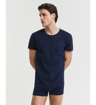 Gant Set of 2 white, navy crew neck t-shirts
