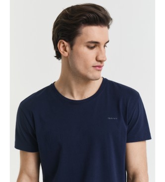 Gant Set of 2 white, navy crew neck t-shirts