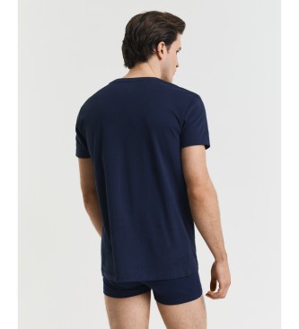 Gant Set of 2 white, navy crew neck t-shirts