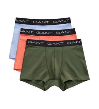 Gant Pakke med tre boxershorts grn, orange, bl