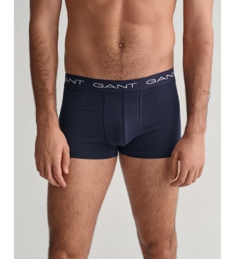 Gant Frpackning med tre marinbl boxershorts