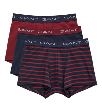 Gant Confezione da tre boxer a righe blu scuro