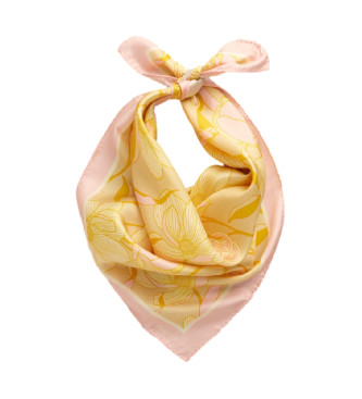 Gant Leno de seda Magnolia Print amarelo