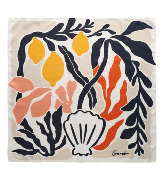 Gant Multicoloured Palm Print silk scarf