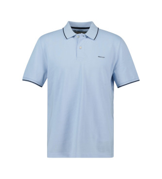 Gant Blue pique polo shirt