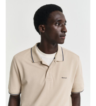 Gant Polo en piqu beige