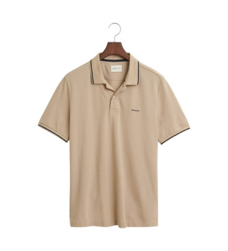 Gant Polo en piqu beige