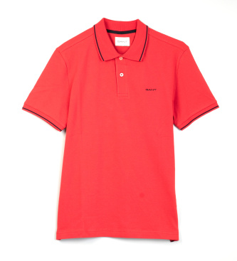 Gant Polo majica Pique z rdečimi obrobami