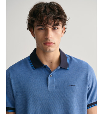 Gant Oxford piqu polo shirt in four colours blue
