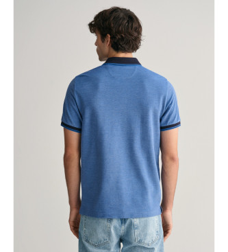 Gant Oxford piqu polo shirt in four colours blue