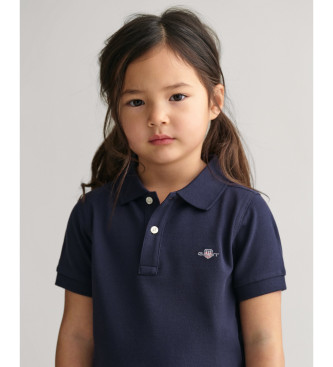 Gant Shield Kids marineblaues Piqu-Poloshirt