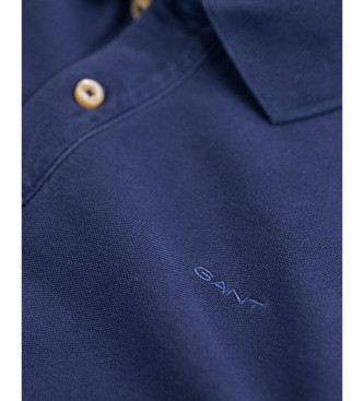 Gant Sunfaded navy pique polo shirt