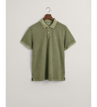 Gant Sunfaded green pique polo shirt
