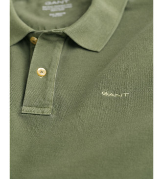 Gant Sunfaded green pique polo shirt