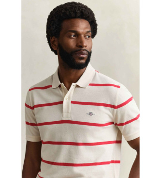 Gant P�lo �s riscas bege, vermelho