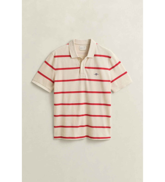 Gant P�lo �s riscas bege, vermelho